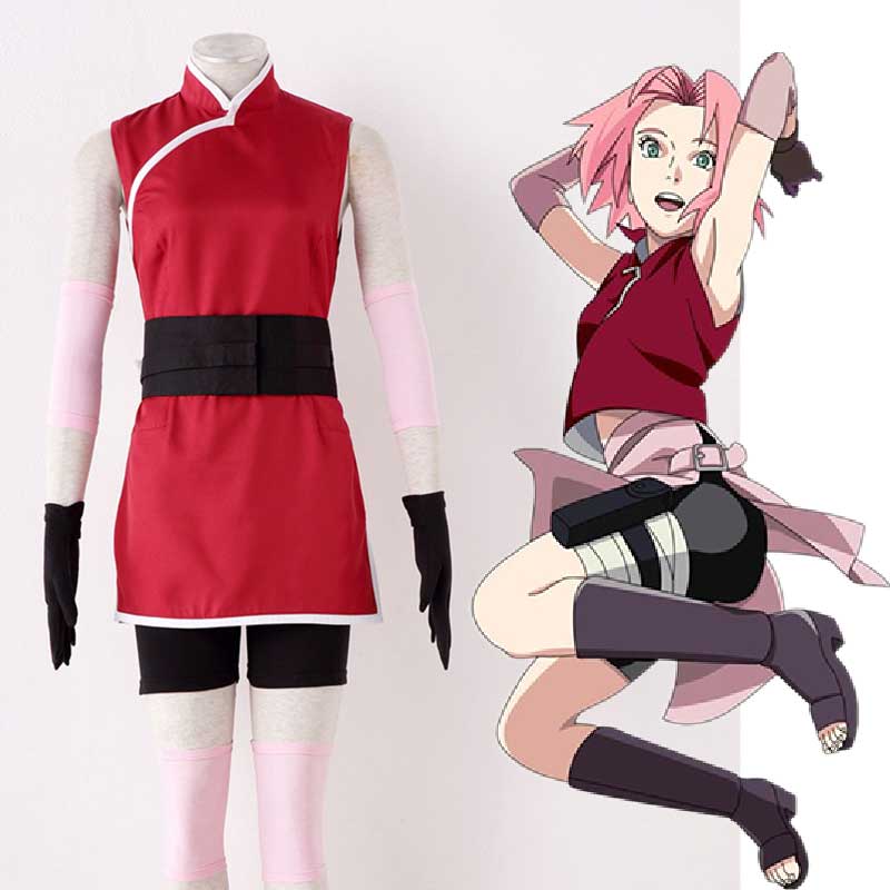 Anime Naruto Haruno Sakura. Robe cosplay costume pour adultes enfants