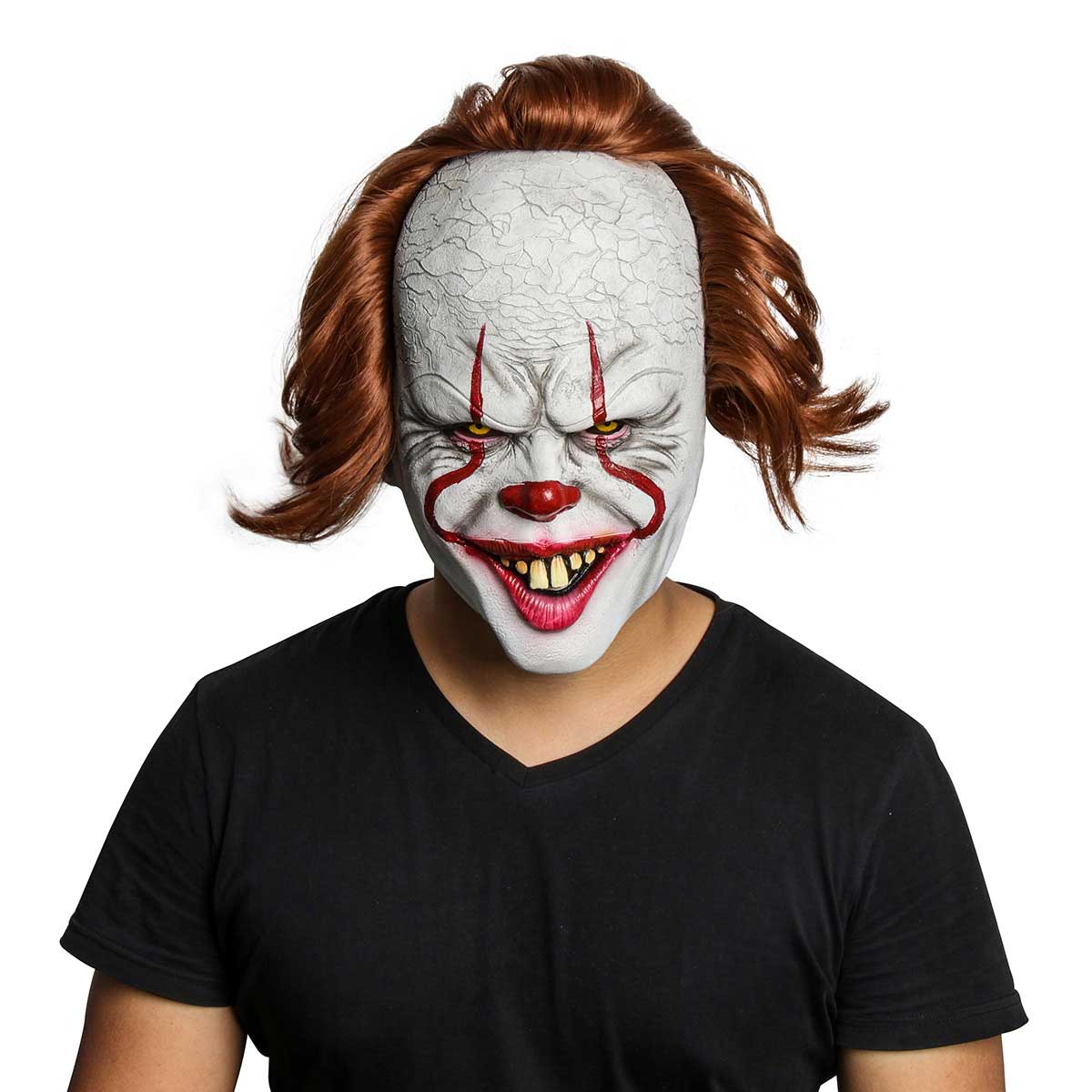 Le chapitre 2 pennywise Scary Halloween Cosplay Masque en latex Stephen King's Coût ume perruque-takerlama