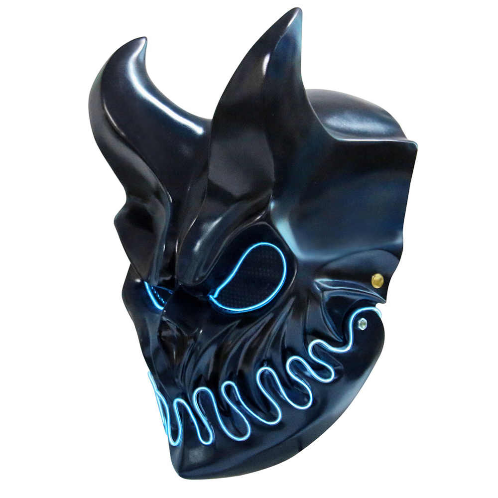 démon masque Slaughter Primauté masque Kid of darkness démolisseur masque LEd Light Up Scary Halloween masque-T