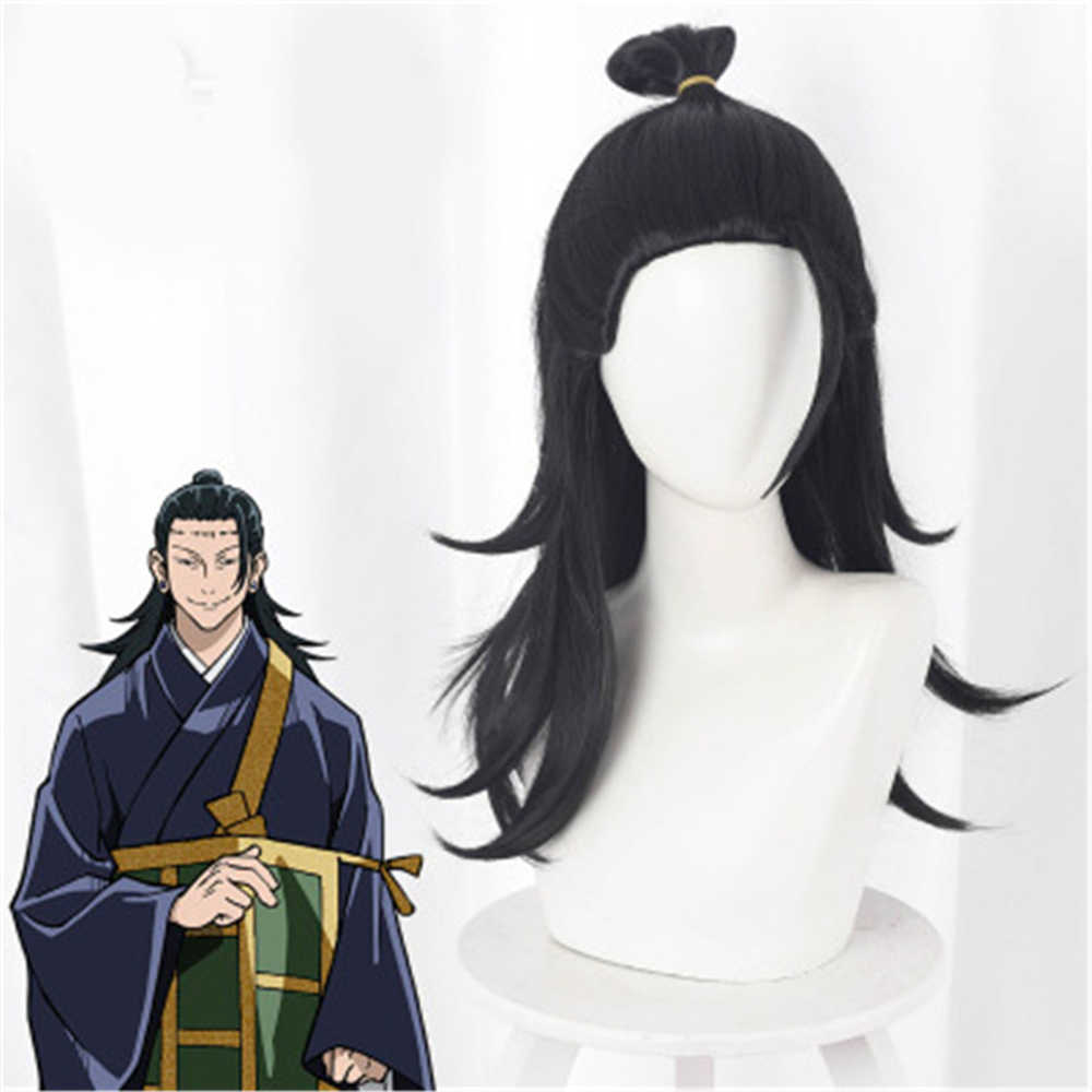 anime jujutsu kaisen ujutsu kaisen ujutsu kaisen getou suguru costume wig coiffe droite capuchon masquerade-takerlama
