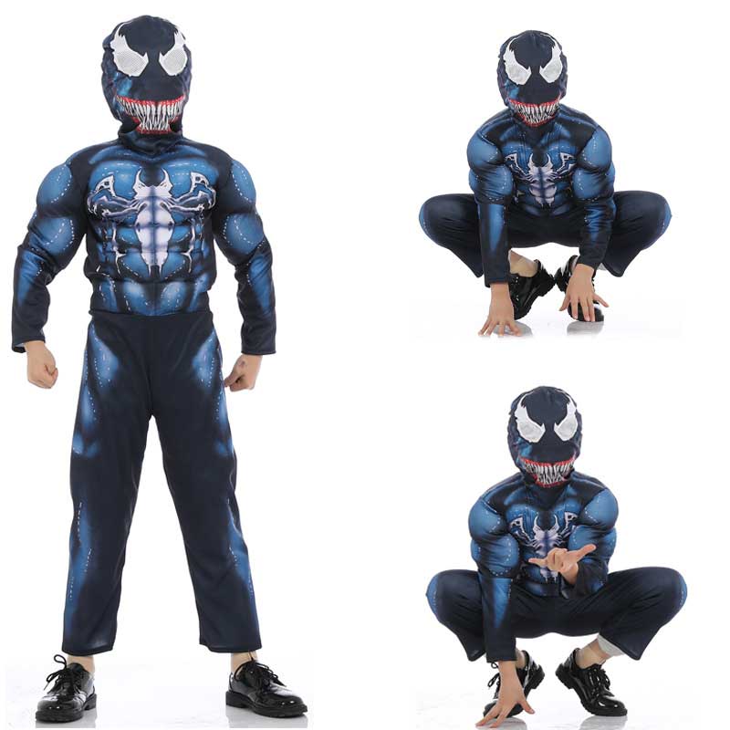 Kids Spiderman Venom Costume Boy SUPERHERO COSPLAY