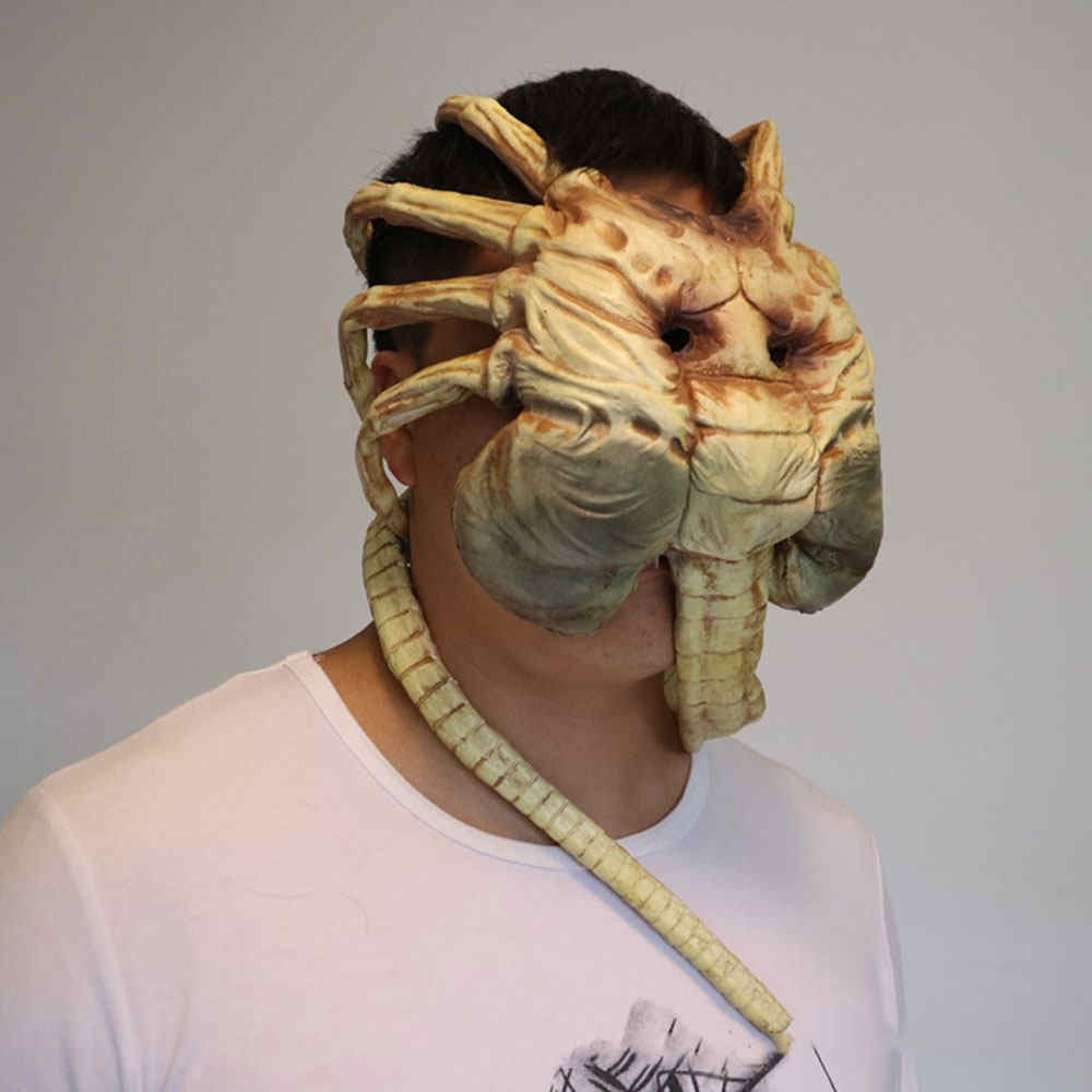 Facehugger Latex Masque Alien Alliance Halloween Costume Prop Effrayant Griffes insectes-Takerlama