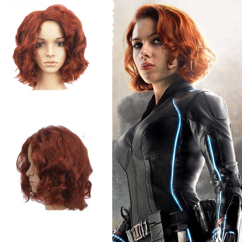 Avengers Infinity War Black Widow cosplay perruque de cheveux