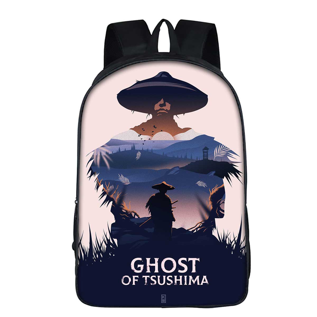Ghost Cartable de Tsushima JIn Sakai Voyage Sac à dos pour ordinateur portable Fashion Casual pour Femmes filles Garçons hommes-Takerlama