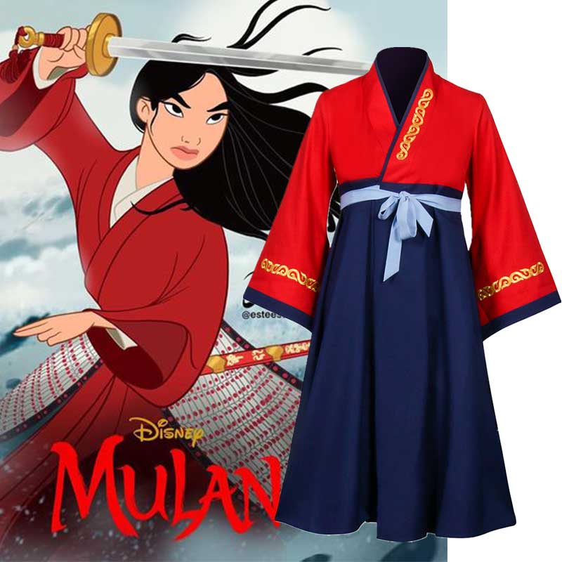 disney Princess Mulan cosplay robe chinoise Hanfu cadeau d'Halloween pour les enfants Fille-Takerlama