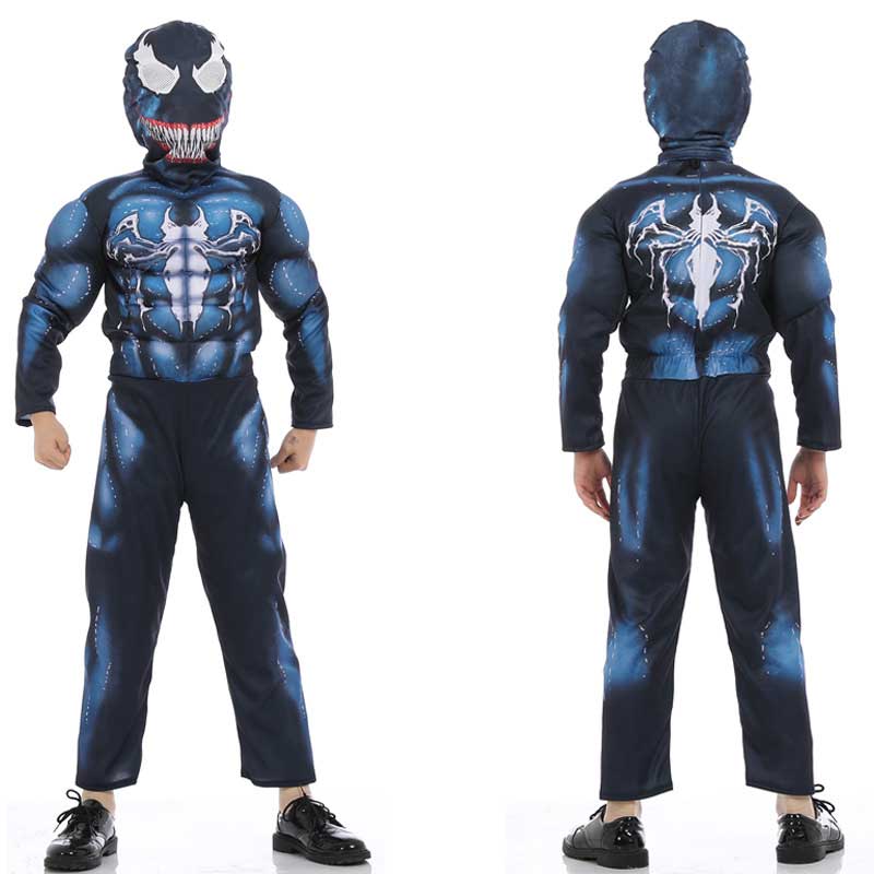 Kids Spiderman Venom Costume Boy Superhe ro cosplay