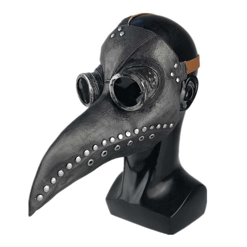 Effrayant Raven gothique peste doctor Halloween Cosplay Masque Visage Creepy oiseau peste noire Beak Costume Persona Props-Takerlama